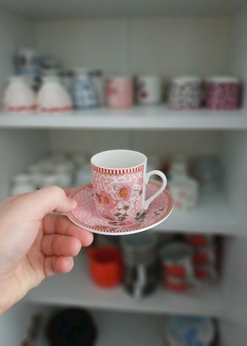 Pembe Çiçek Desenli Bohem Tabak Seti - Görsel 2