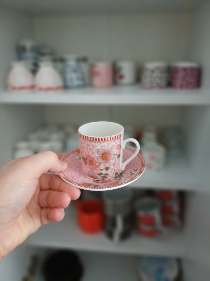 Pembe Çiçek Desenli Bohem Tabak Seti - Görsel 2