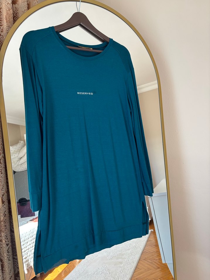 Uzun Kollu Turkuaz normal tunik - Görsel 2