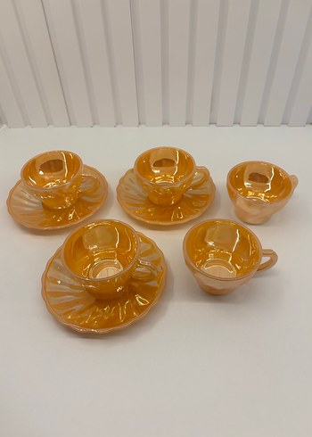 Bej Renkli Seramik Fincan ve Tabağı Seti - Görsel 3