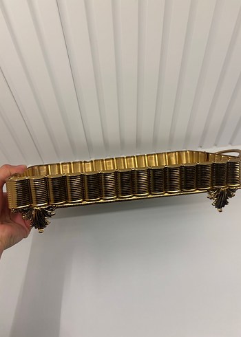 Altın Renk Parlak Dikdörtgen Tepsi - Görsel 3