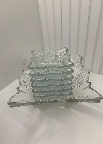 Şeffaf Desenli Cam Kase Seti - Görsel 4