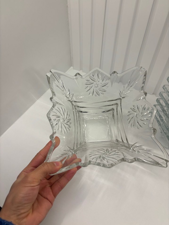 Şeffaf Desenli Cam Kase Seti - Görsel 2