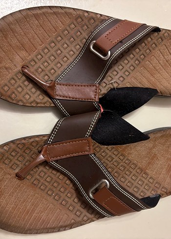 Kahverengi Erkek Terlikler Tokalı Rahat - Görsel 2