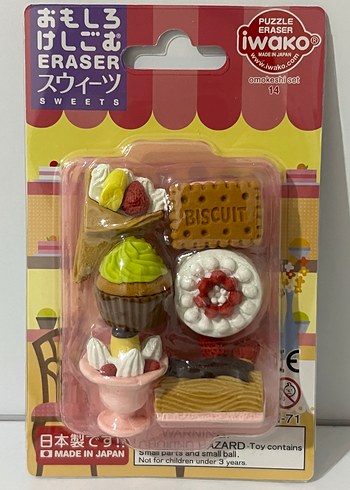 Renkli Mt. Fuji ve Maiko Silgi Seti iwako erasers