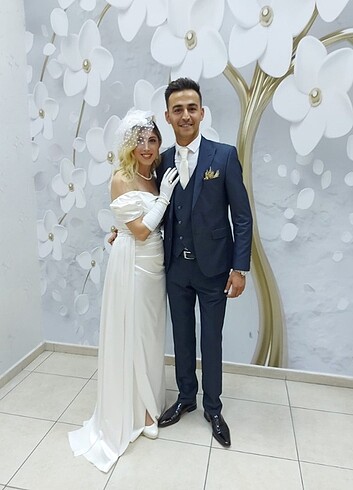 38 Beden beyaz Renk Abiye