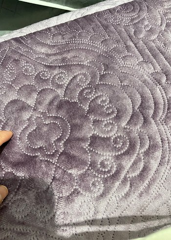 Çift Mor Batik Desenli Yatak Örtüsü - Görsel 3