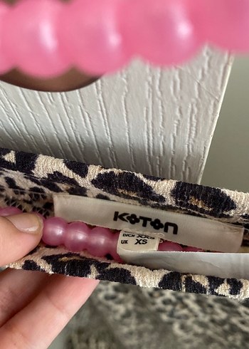 xs Beden Leopar Desenli Pilili Uzun Hamile Eteği