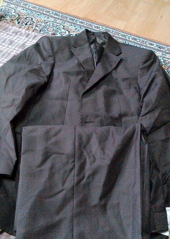 Siyah Erkek Ceket, Düğmeli, Normal Boy pantolon takım sıfır - Görsel 3