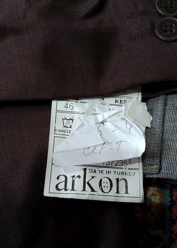 Siyah Erkek Ceket, Düğmeli, Normal Boy pantolon takım sıfır - Görsel 2