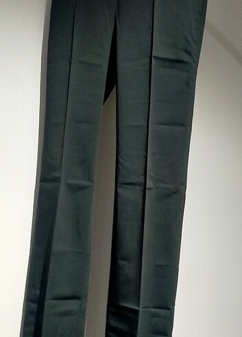 Klasik yan cep Bayan Düz kesim kumas pantalon