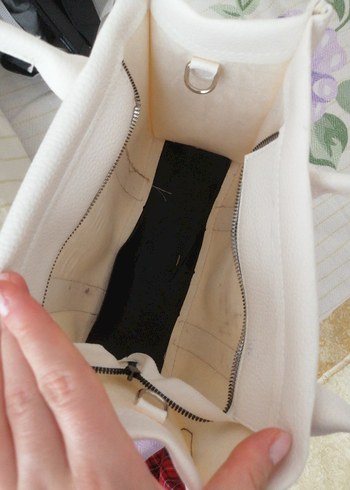 Beyaz kadın kol çantası - Görsel 3