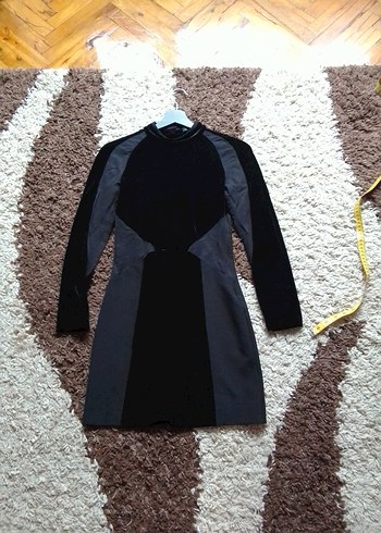 Siyah Uzun Kollu Gotik Kadın Elbise - Görsel 5