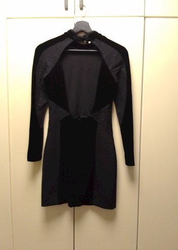 Siyah Uzun Kollu Gotik Kadın Elbise - Görsel 3