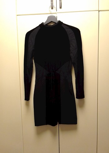 Siyah Uzun Kollu Gotik Kadın Elbise - Görsel 2