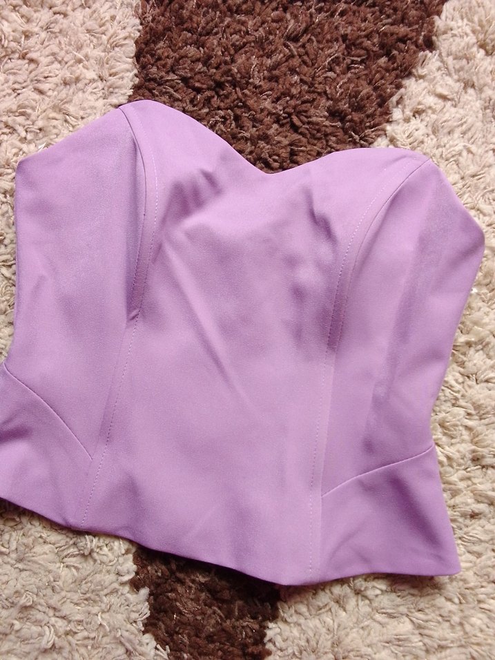 Mor Straplez Mini Büstiyer - Görsel 2