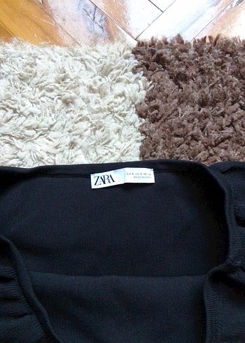 Siyah Uzun Kollu Fırfırlı Triko Elbise - Görsel 7