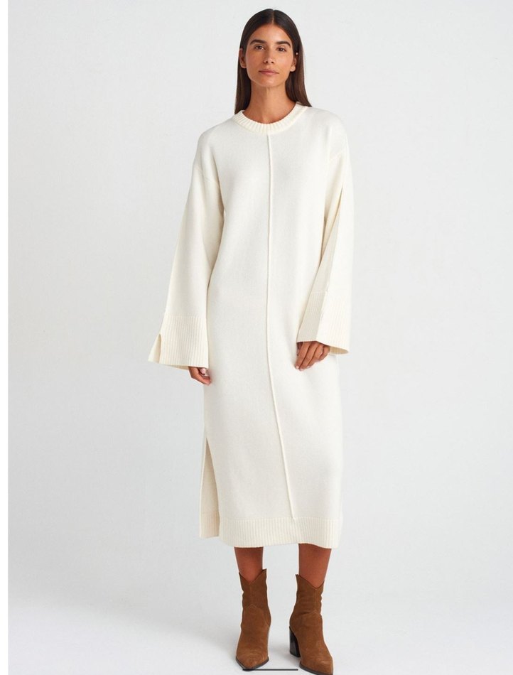 triko uzun elbise - Görsel 3