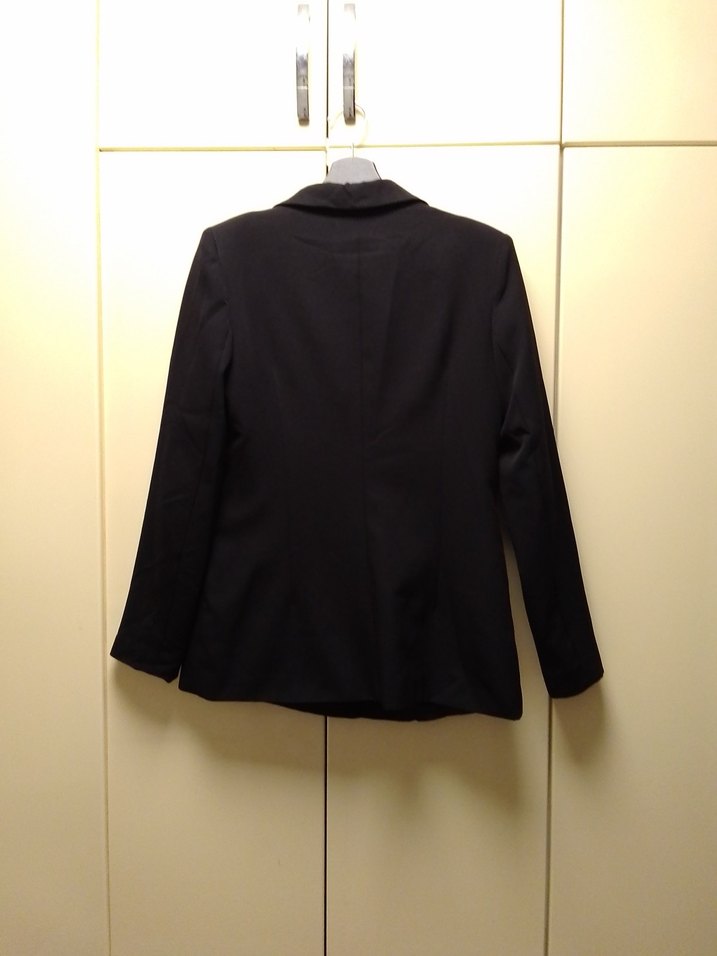 Siyah Düğmeli Kadın Blazer Ceket - Görsel 3