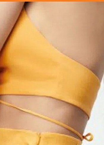 Parlak Sarı Mini Bohem Strappy Mayo - Görsel 8