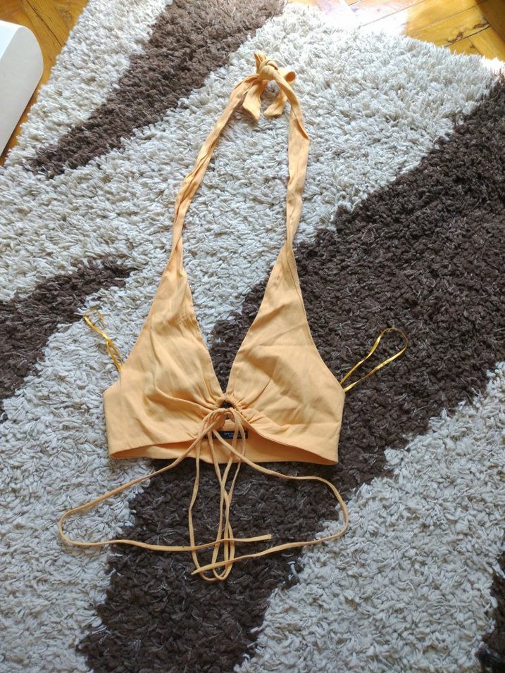 Parlak Sarı Mini Bohem Strappy Mayo - Görsel 2