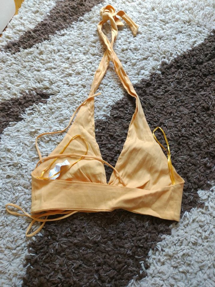 Parlak Sarı Mini Bohem Strappy Mayo - Görsel 4