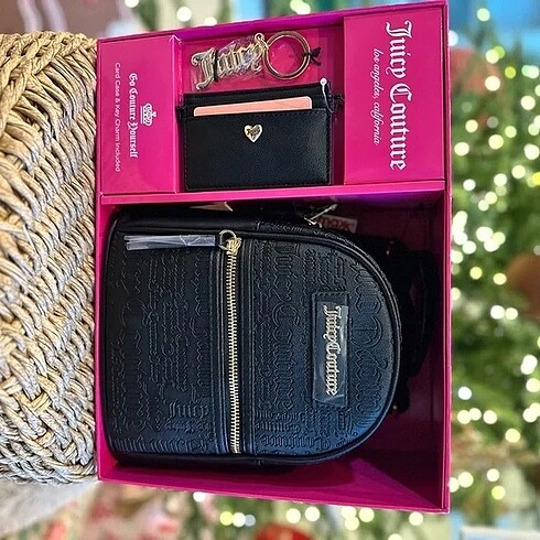 Juicy Couture JUICY COUTURE SET SIRT ÇANTASI CÜZDAN ANAHTARLIK