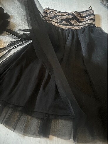 l Beden siyah Renk Özel tasarım abiye elbise