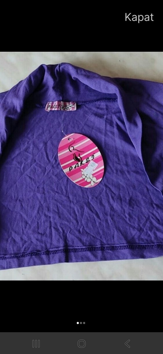 Kadın Mor Parlak Midi Kolsuz Badi - Görsel 2