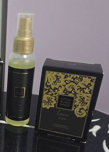 Avon Little Black Lace Dress  seti parfüm ve rolon seti - Görsel 9