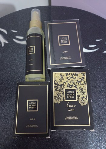 Avon Little Black Lace Dress  seti parfüm ve rolon seti - Görsel 7