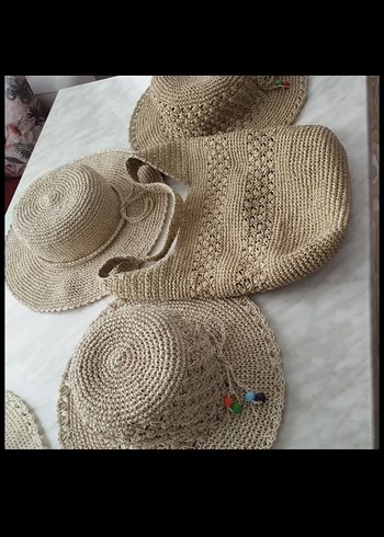 Bej Örgü Bohem Kadın Çantası - Görsel 5