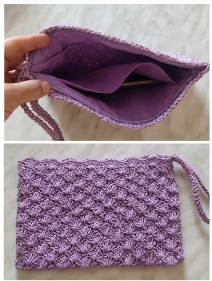 Mor Bohem Örgü Kadın Şapka - Görsel 2