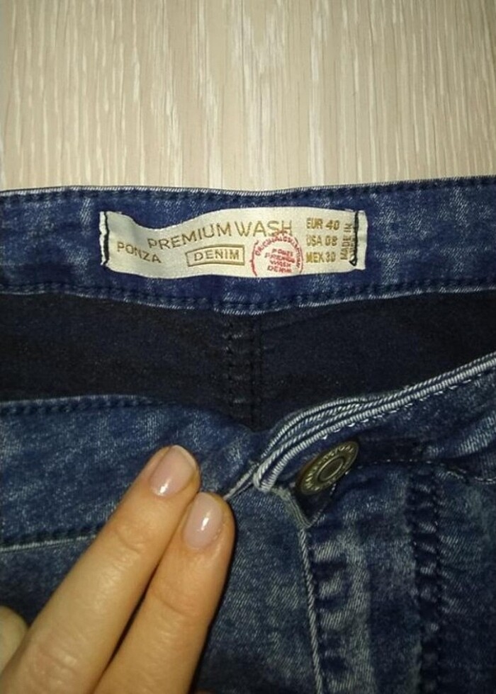 Yüksek bel jean/40 -L - Görsel 3
