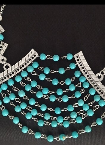Metal boncuklu gerdanlık - Görsel 5