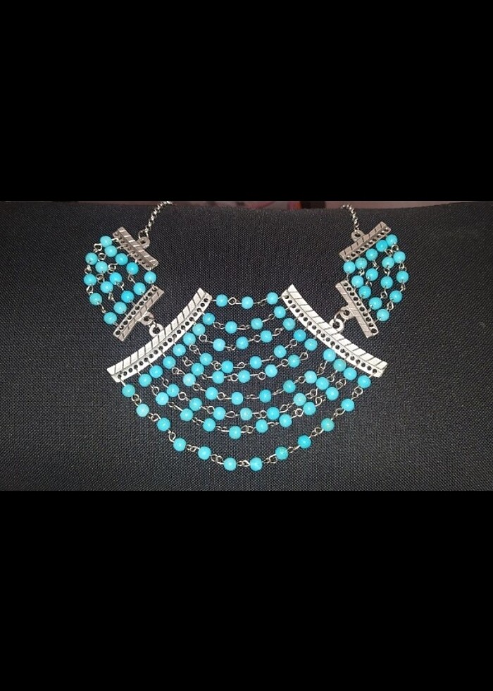 Metal boncuklu gerdanlık - Görsel 4