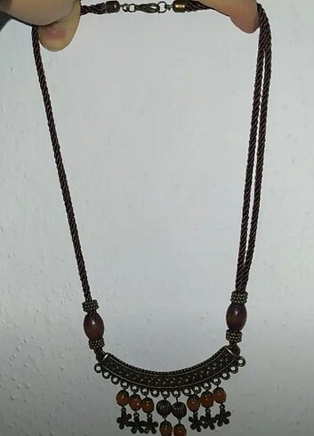 Papatyalı bakır kolye - Görsel 9