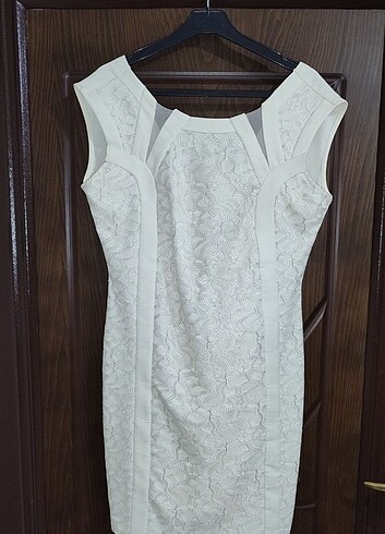 44-XXL sırtı v yaka elbise - Görsel 4