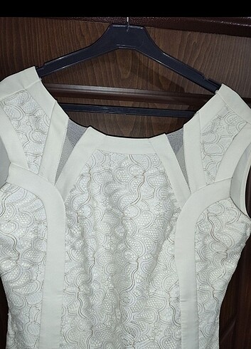 44-XXL sırtı v yaka elbise - Görsel 5