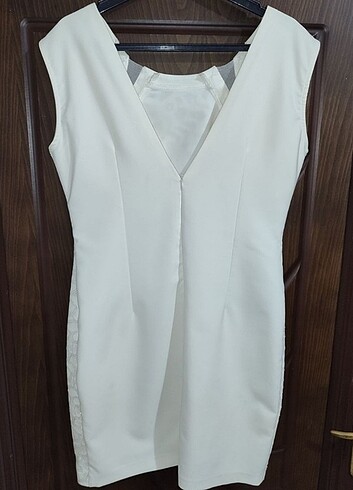 44-XXL sırtı v yaka elbise - Görsel 6