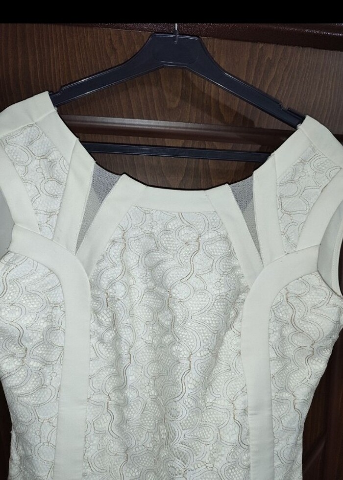 44-XXL sırtı v yaka elbise - Görsel 5