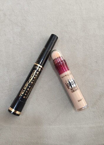  Beden Renk Siyah Telescopic Maskara ve maybelline kapatıcı 