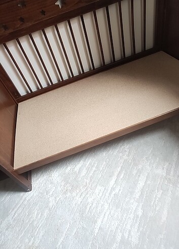 Beden kahverengi Renk Doğal ahşap anne yanı beşik 60x120