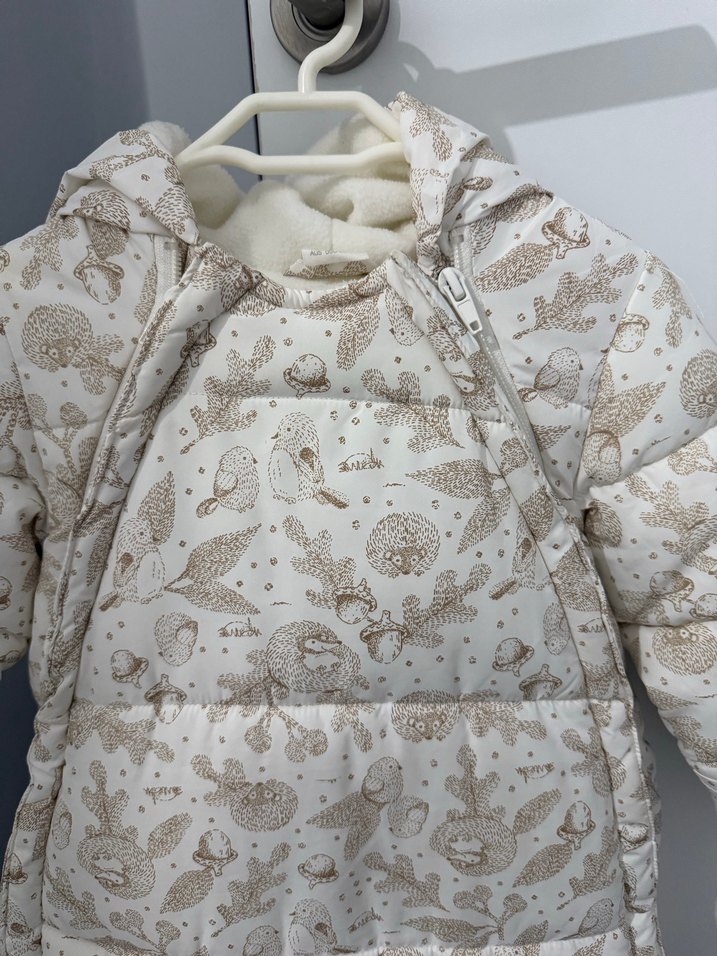 H&m Kürklü Desenli Bebek Kış Tulumu - Görsel 5