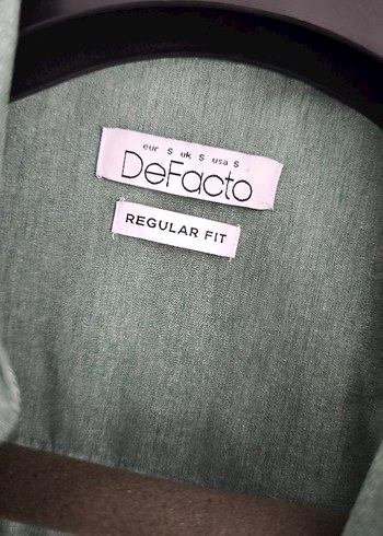 Erkek Keten Kısa Kollu Gri-Yeşil Gömlek - Görsel 2