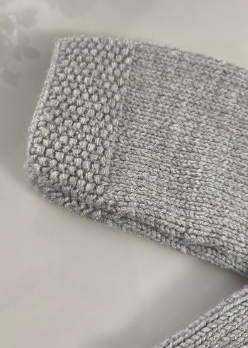 Erkek Çocuk Gri Düğmeli Triko Hırka - Görsel 7