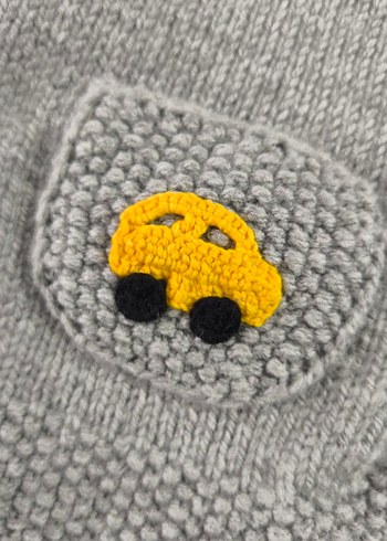 Erkek Çocuk Gri Düğmeli Triko Hırka - Görsel 13