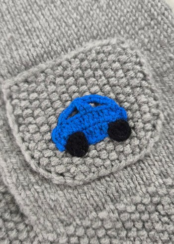 Erkek Çocuk Gri Düğmeli Triko Hırka - Görsel 12