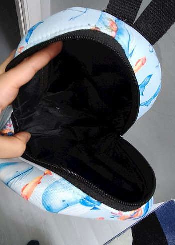 Mavi Balina Desenli Çocuk Okul Çantası - Görsel 7