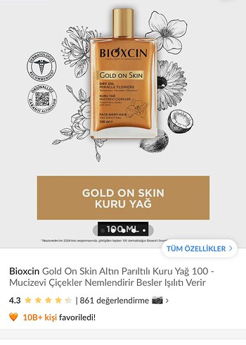 Bioxcin Gold On Skin Kadın Parfümü 100 ml - Görsel 4
